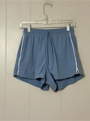 Lululemon Lightweight High-Rise Relaxed Shorts 3” Blue Willow Size 4 Drawstring thumbnail 2