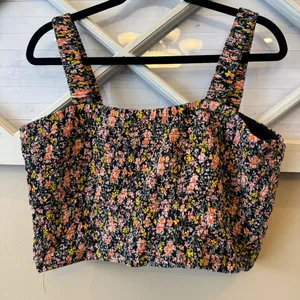 American Eagle Floral Halter Top Womens Extra Large‎ XL Sleeveless thumbnail 2