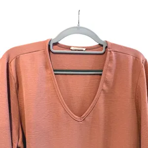 Jodifl Balloon Sleeve Blouse Terracotta Boho V-Neck Textured Top Womens‎ Medium thumbnail 3