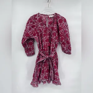 Cleobella Kaz Mini Dress Floral Print Statement Sleeves 100% Cotton Size‎ Xs thumbnail 3