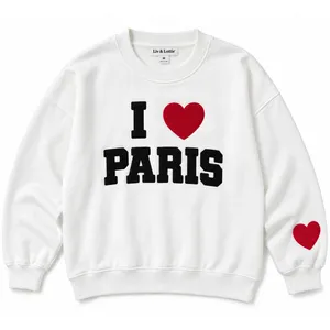 Liv & Lottie Womens Sweatshirt Sz M White Paris Graphic Oversized Crew Fleece thumbnail 5