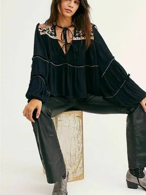 Free People In Vivid Color Swing Top thumbnail 3