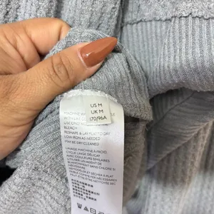 Free People We The Free Santa Clara Thermal Top Gray Oversized M thumbnail 8