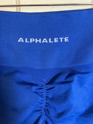 Alphalete Women’s Pump Mid Rise Shorts Size XS Indigo thumbnail 2