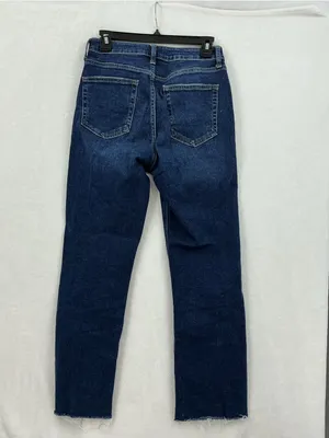 Navy Women's Straight Leg Jeans Blue Size 27 thumbnail 5