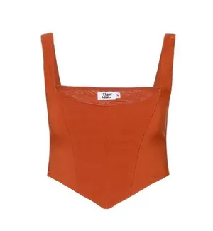 Tiger Mist Red Rust Geneva Corset Crop Top thumbnail 9