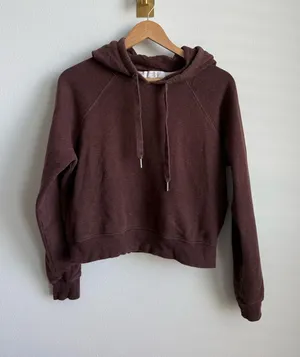 Spiritual Gangster Hallie Phases Cropped Hoodie Moon Graphic Brown Medium thumbnail 1
