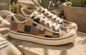 KEEN Womens Elsa Harvest Leather Suede Patchwork Lace Up Sneakers Size 7 thumbnail 1