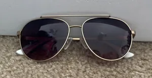 Guess aviator sunglasses retro rose gold steampunk grunge metal sophisticated thumbnail 1
