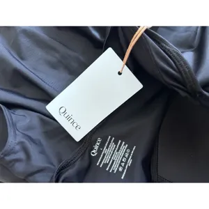 NWT Quince Black Tie Wrap One Piece Swimsuit Size Large thumbnail 4