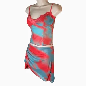 O Vianca "Show You Up" Mesh Top and Skirt Set thumbnail 2