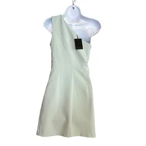Michael Costello Blue One Shoulder Mini Dress SMALL Bodycon Cocktail $188 NEW thumbnail 6