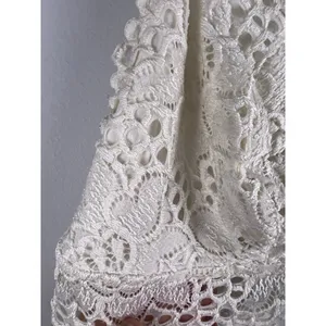 Aerie Ivory Lace Racerback Bralette Size Large L Wireless Crochet Lace Bra thumbnail 4