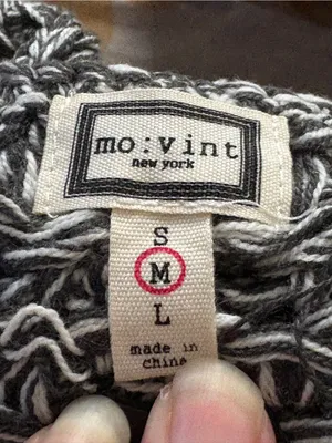 Mo:Vint Black/Gray/White Crocheted Swester Vest Sleeveless Top NWT thumbnail 6