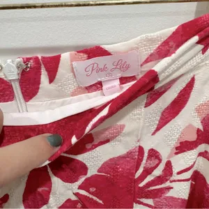Pink Lily Passport To Paradise Pink/White Printed Maxi Skirt Size S thumbnail 5