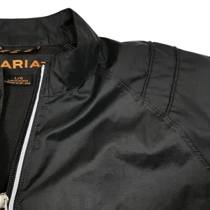 ARIAT Full Zip Packable Rain Jacket Women L Black Travel Timeles Everyday Sporty thumbnail 6
