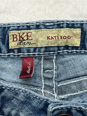BKE Kate Boot Womens Medium Wash Stretch Bootcut Distressed Denim Jeans 30x33.5 thumbnail 10