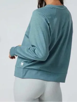 Vuori Daydream Crewneck Pullover in Blue thumbnail 2