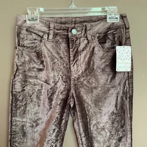NWT Free‎ People Velvet Crop Pants Taupe Size 26 thumbnail 6