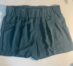 BCBGMaxAzria Dark Green High-Waist Shorts, small thumbnail 1