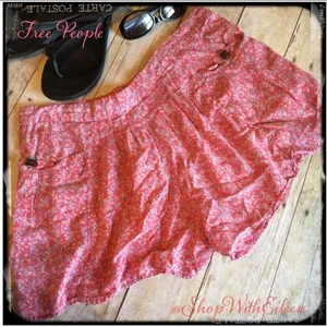 FREE PEOPLE Floral Printed Flutter Button Shorts thumbnail 3