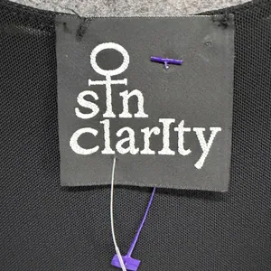 Sin Clarity Sheer Lace Duster Black Maxi Overlay Gothic Festival Whimsygoth Sz S thumbnail 9