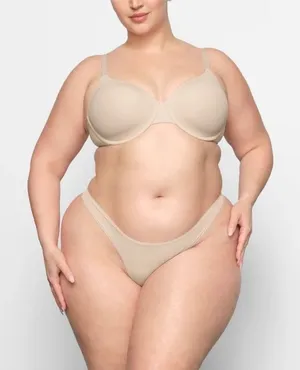 Skims Fits Everybody T-shirt Demi Bra Sand Size 42D thumbnail 1