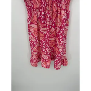 Lilly Rose‎ Womens Pink Floral Milkmaid Dress XS Smocked Ruffle A4930U54B03 thumbnail 3