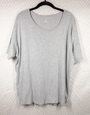 Aerie Offline Women Top Sz L Heather Grey Short Sleeve Oversized Tee Classic thumbnail 1