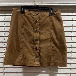 Abercrombie Button-Front Brown Mini Skirt thumbnail 1
