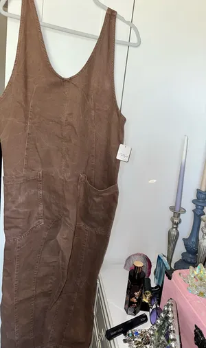 NWT Free People We The Free High Roller Jumpsuit In Rare Stone thumbnail 7