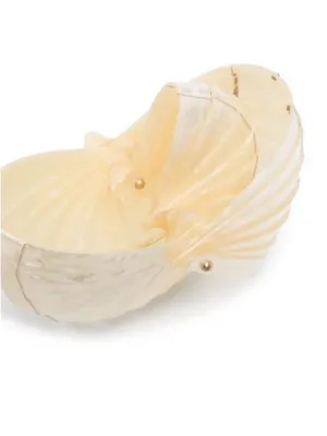 Cult Gaia Sirena Shell Acrylic Rounded Seashell Clutch in Ivory thumbnail 10