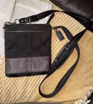 Y2K Coach Black Crossbody with Iridescent Pewter Panel thumbnail 1