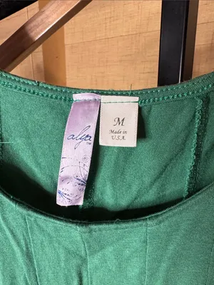 Alya Anthropologie Emerald Green Sleeveless Lace Hem Midi Dress Medium Boho thumbnail 4