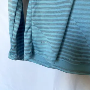 Nike running dri-fit women's quarter zip nike‎ element top XL blue gray striped thumbnail 3