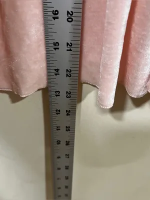 Free People Velvet Women's Pink Ruffled Top large babydoll EUC thumbnail 4