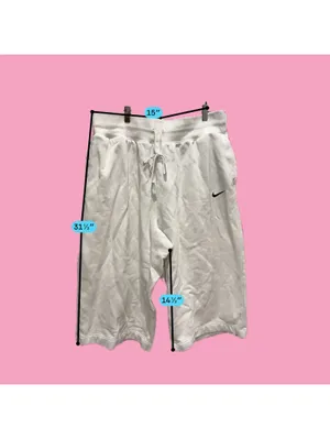 Nike Light Beige Athletic Shorts with Drawstring Waist thumbnail 3