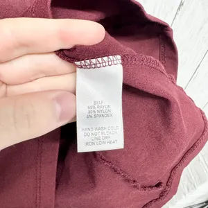Lulus Dress Women Size Medium Short Sleeve Mini Zip Back Maroon Business Evening thumbnail 6
