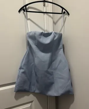 Revolve Nikola Strapless Mini Dress in Blue thumbnail 1