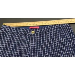 Lilly Pulitzer Tweed Gretchen Preppy Hi Rise Short Navy Fantasy Checkerboard 12 thumbnail 6