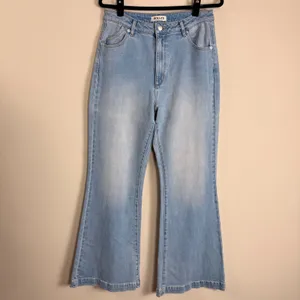 Rollas Eastcoast Flare Jeans Light Blue High Rise Flare Leg Denim Pants Size 31 thumbnail 3