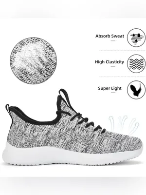 Lamincoa Womens Slip On Walking Shoes Road Running Lightweight Mesh Sneakers thumbnail 3
