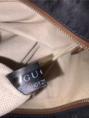 Gucci Gg Crossbody Tote Bag in Navy with Tan Strap thumbnail 10