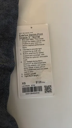 Lululemon Everlux Denim-Print Onesie thumbnail 3