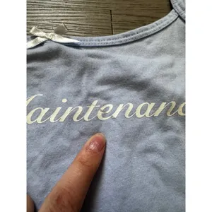 High Maintenance Graphic Cami Top Light Blue Y2K Cropped Tank with Bow Womens thumbnail 2