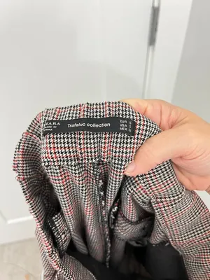 Zara Size Small Brown Glen Plaid Herringbone Ankle Pants thumbnail 7