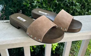 Bibi Lou Anthropologie Women's Suede Slide Sandals thumbnail 1