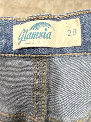Glamsia High-Rise Light Blue Distressed Denim Shorts thumbnail 4