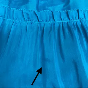 ANTONIO MELANI Puff Sleeve Midi Dress Small Turquoise‎ Blue Tiered Silk Cotton thumbnail 11