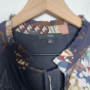 Fate Anthropologie‎ Women Cotton Boho Top Small Patchwork Western Prairie thumbnail 4
